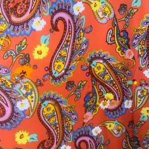 LuLaRoe Paisley Maxi Skirt - Orange and Purple